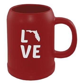 22 oz Ceramic Stein Coffee Mug - Florida Love - Florida Love