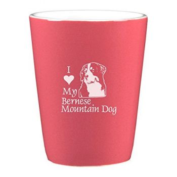 2 oz Ceramic Shot Glass  - I Love My Bernese Mountain Dog