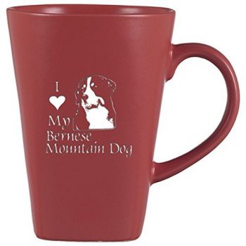 14 oz Square Ceramic Coffee Mug  - I Love My Bernese Mountain Dog