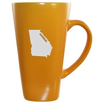 16 oz Square Ceramic Coffee Mug - Georgia State Outline - Georgia State Outline