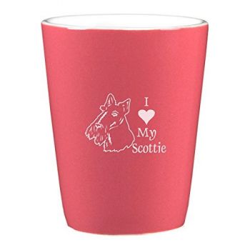 2 oz Ceramic Shot Glass  - I Love My Scottish Terrier