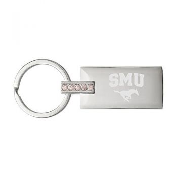Jeweled Keychain Fob - SMU Mustangs