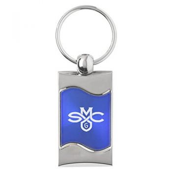 Keychain Fob with Wave Shaped Inlay - St. Mary's Gaels