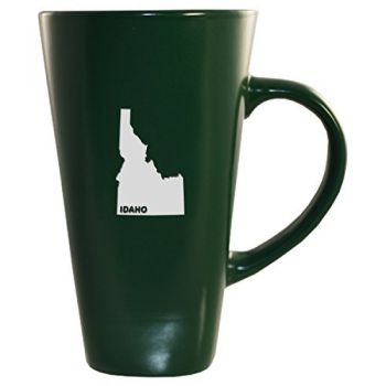 16 oz Square Ceramic Coffee Mug - Idaho State Outline - Idaho State Outline