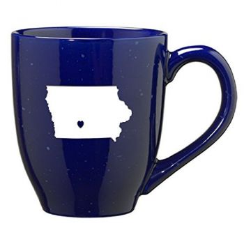 16 oz Ceramic Coffee Mug with Handle - I Heart Iowa - I Heart Iowa