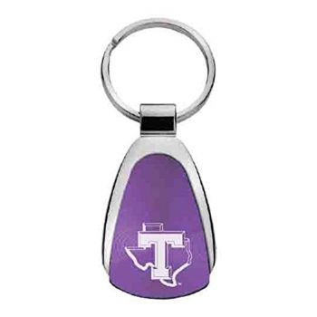 Teardrop Shaped Keychain Fob - Tarleton State Texans