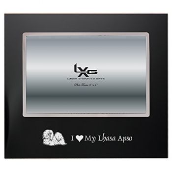 4 x 6  Metal Picture Frame  - I Love My Lhasa Apso