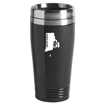 16 oz Stainless Steel Insulated Tumbler - Rhode Island State Outline - Rhode Island State Outline