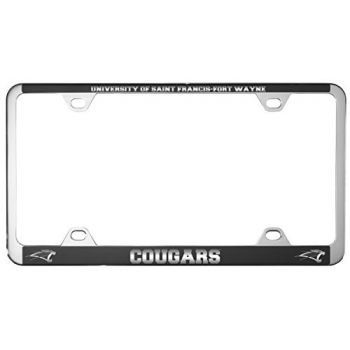 Stainless Steel License Plate Frame - St. Francis Fort Wayne Cougars