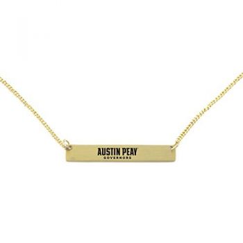 Brass Bar Necklace - Austin Peay State Governors