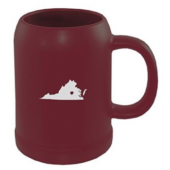 22 oz Ceramic Stein Coffee Mug - I Heart Virginia - I Heart Virginia