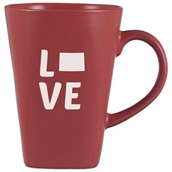 14 oz Square Ceramic Coffee Mug - Colorado Love - Colorado Love