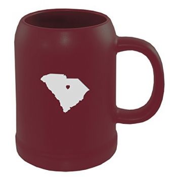 22 oz Ceramic Stein Coffee Mug - I Heart South Carolina - I Heart South Carolina