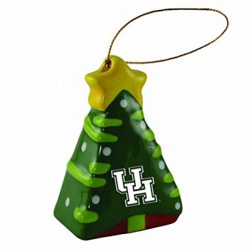Ceramic Christmas Tree Shaped Ornament - University of Houston