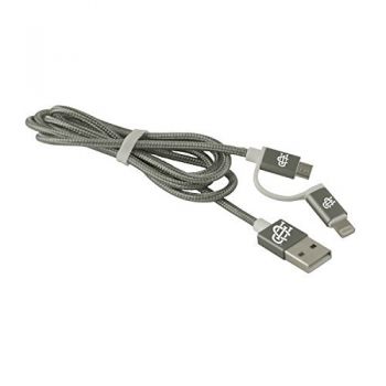 2 in 1 Charging Cord, Micro USB and MFI Certified Lightning Cable  - UC Irvine Anteaters