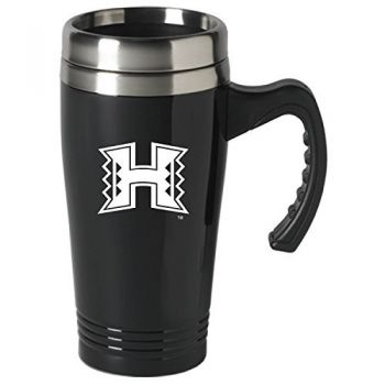 16 oz Stainless Steel Coffee Mug with handle - Hawaii Warriors