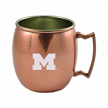 16 oz Stainless Steel Copper Toned Mug - Michigan Wolverines