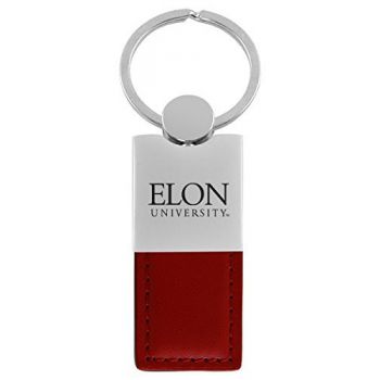 Modern Leather and Metal Keychain - Elon Phoenix