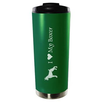 16 oz Vacuum Insulated Tumbler with Lid  - I Love My Boxer