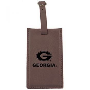 Travel Baggage Tag with Privacy Cover - Georgia Bulldogs