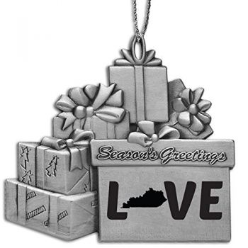 Pewter Gift Display Christmas Tree Ornament - Kentucky Love - Kentucky Love