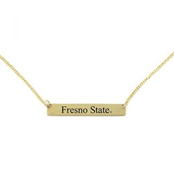 Brass Bar Bracelet - Fresno State Bulldogs