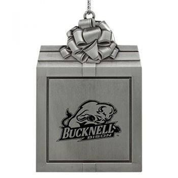 Pewter Gift Box Ornament - Bucknell Bison