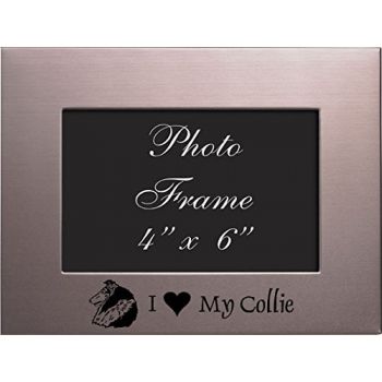 4 x 6  Metal Picture Frame  - I Love My Collie