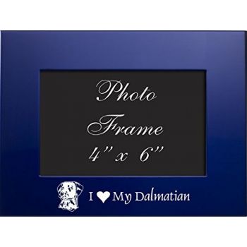 4 x 6  Metal Picture Frame  - I Love My Dalmatian