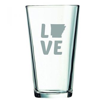 16 oz Pint Glass  - Arkansas Love - Arkansas Love