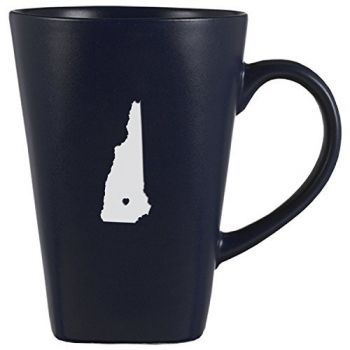 14 oz Square Ceramic Coffee Mug - I Heart New Hampshire - I Heart New Hampshire