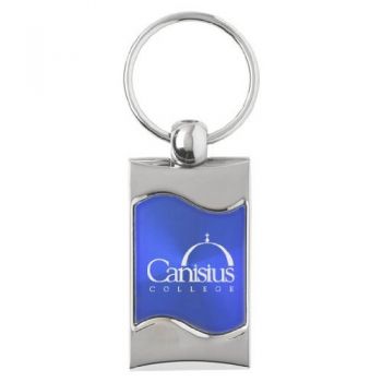 Keychain Fob with Wave Shaped Inlay - Canisius Golden Griffins