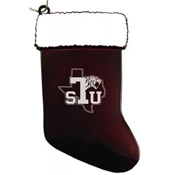 Pewter Stocking Christmas Ornament - Texas Southern Tigers