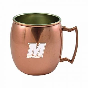16 oz Stainless Steel Copper Toned Mug - Monmouth Hawks