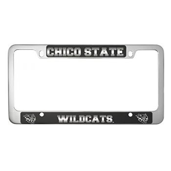 Stainless Steel License Plate Frame - CSU Chico Wildcats