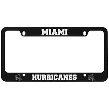 Stainless Steel License Plate Frame - Miami Hurricanes