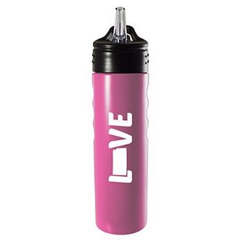 24 oz Stainless Steel Sports Water Bottle - Kansas Love - Kansas Love