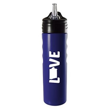 24 oz Stainless Steel Sports Water Bottle - Iowa Love - Iowa Love