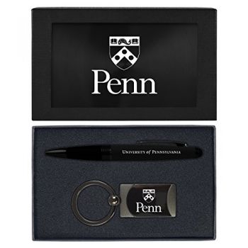 Prestige Pen and Keychain Gift Set - Penn Quakers