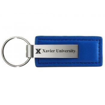 Stitched Leather and Metal Keychain - Xavier Musketeers
