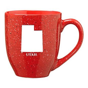 16 oz Ceramic Coffee Mug with Handle - Utah State Outline - Utah State Outline