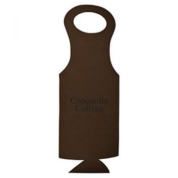 Velour Leather Wine Tote Carrier - Concordia Chicago Cougars