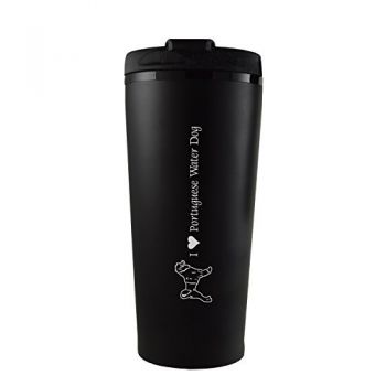 16 oz Insulated Tumbler with Lid  - I Love My Portuguese Water Dog