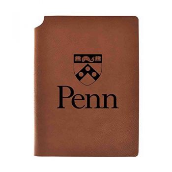 Leather Hardcover Notebook Journal - Penn Quakers