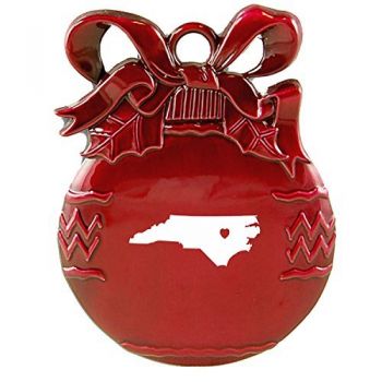 Pewter Christmas Bulb Ornament - I Heart North Carolina - I Heart North Carolina