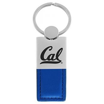 Modern Leather and Metal Keychain - Cal Bears