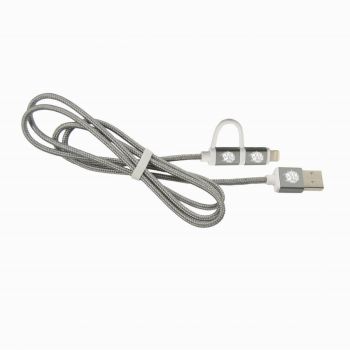 2 in 1 Charging Cord, Micro USB and MFI Certified Lightning Cable  - Arkansas Pine Bluff Golden Lions