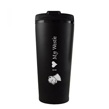 16 oz Insulated Tumbler with Lid  - I Love My Westie