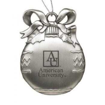 Pewter Christmas Bulb Ornament - American University