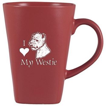 14 oz Square Ceramic Coffee Mug  - I Love My Westie
